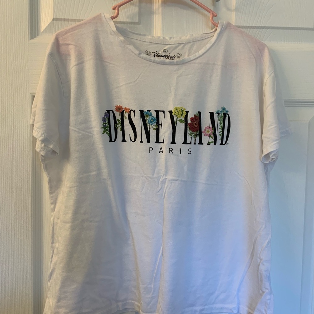 Disney White Short Sleeve Tee with Disneyland Print